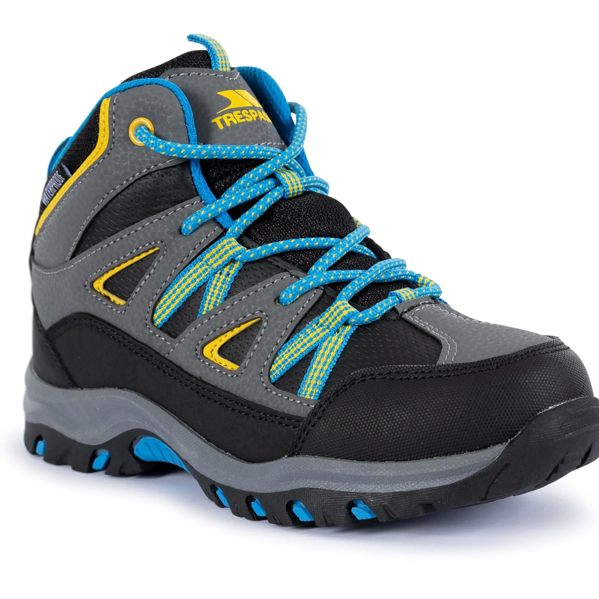 Trespass Kids Walking Boots Waterproof Mid Cut Gillon II