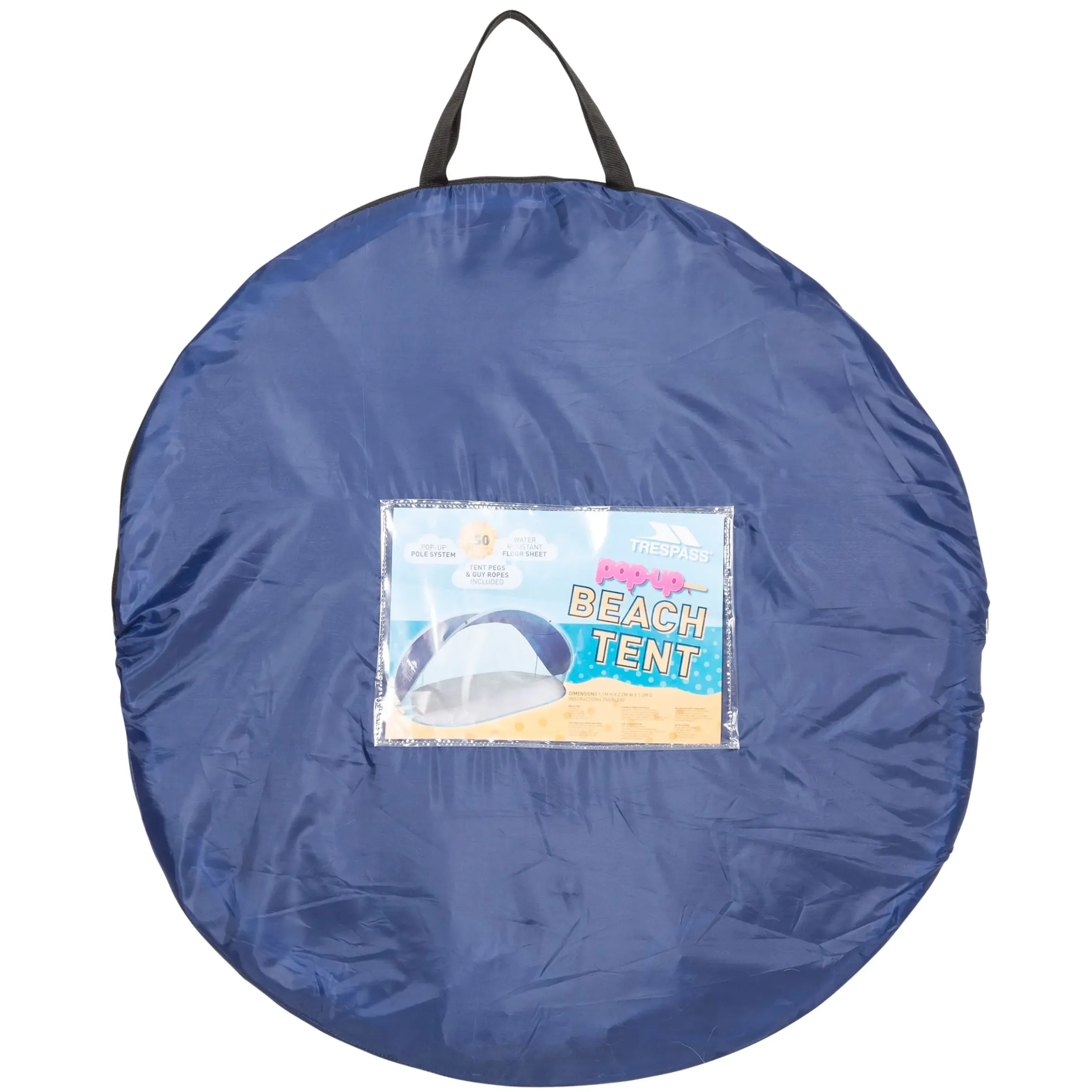 Trespass Pop Up Beach Tent UV SPF 50 1.25m x 2.4m Kingsbarn