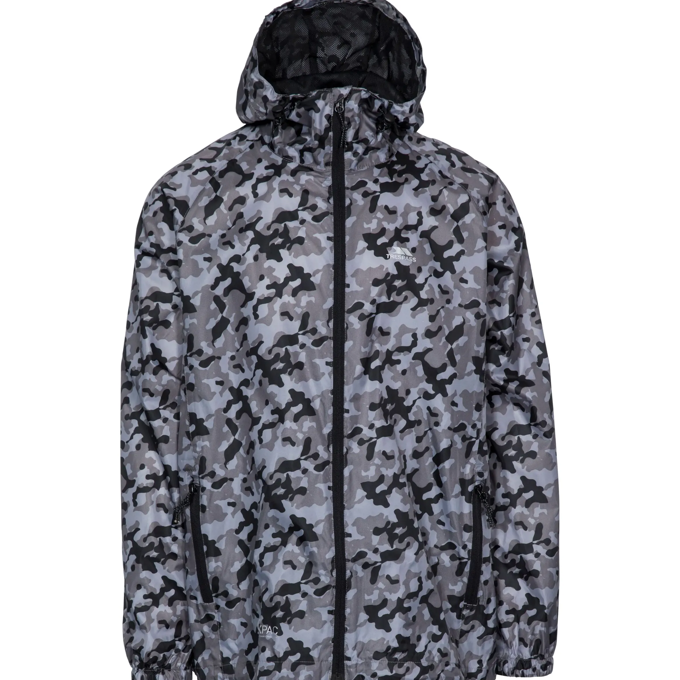 Trespass Unisex Printed Waterproof Packaway Jacket Qikpac