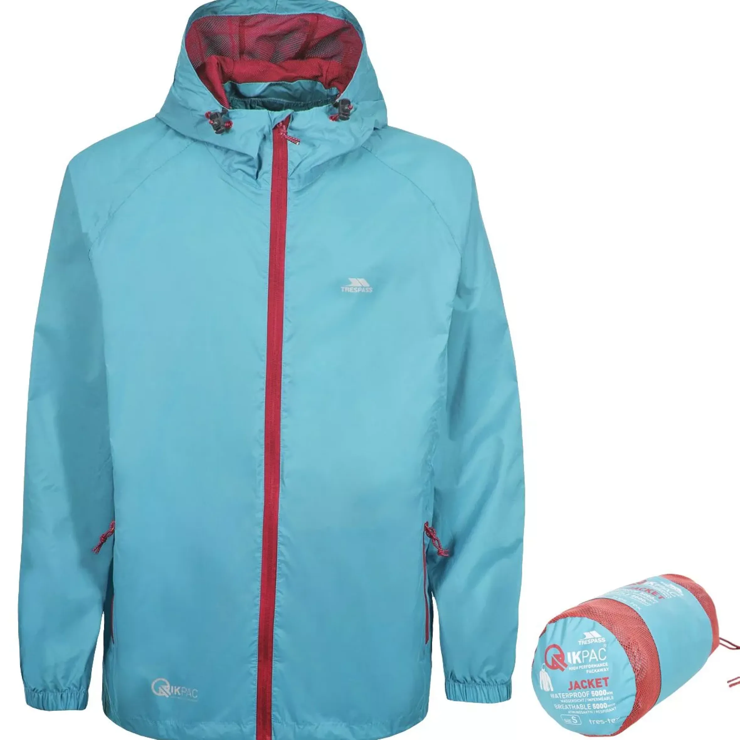 Trespass Unisex Waterproof Packaway Jacket Qikpac