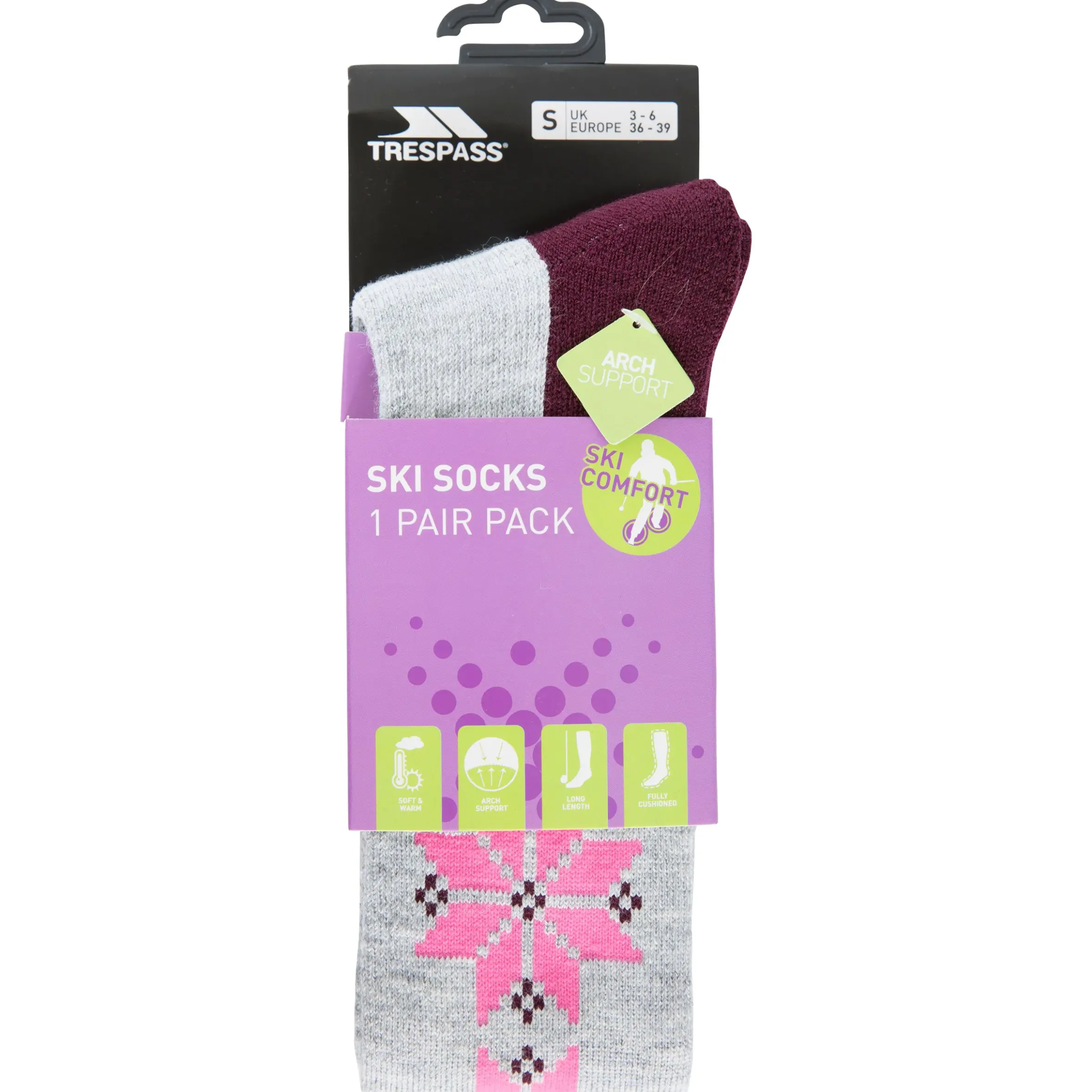 Trespass Womens Ski Socks Snowfall